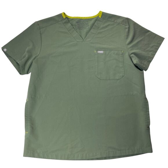 FIGS Scrub Top - Women's Size L - Army Green - Excellent! - Picture 1 of 7